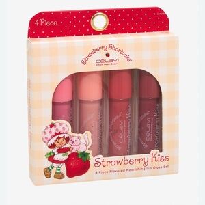 Celavi Strawberry Shortcake 
Kiss Lip Gloss Set (NIB)